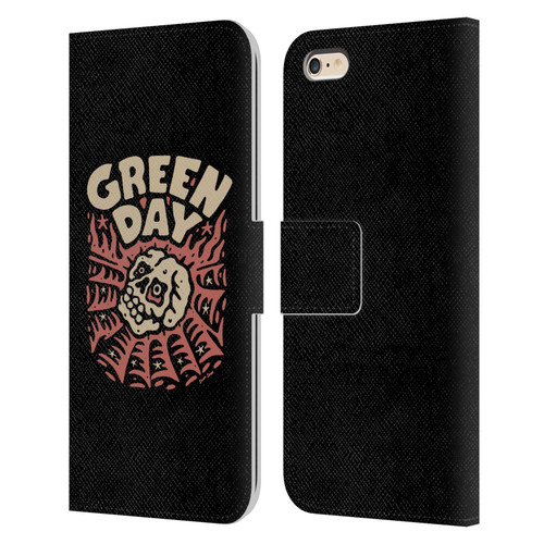 Green Day Graphics Skull Spider Leather Book Wallet Case Cover For Apple iPhone 6 Plus / iPhone 6s Plus