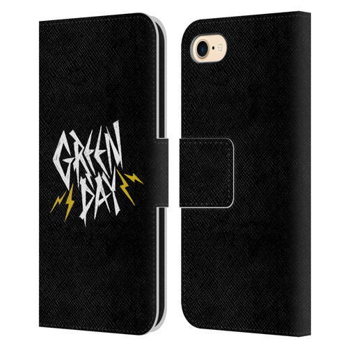 Green Day Graphics Bolts Leather Book Wallet Case Cover For Apple iPhone 7 / 8 / SE 2020 & 2022