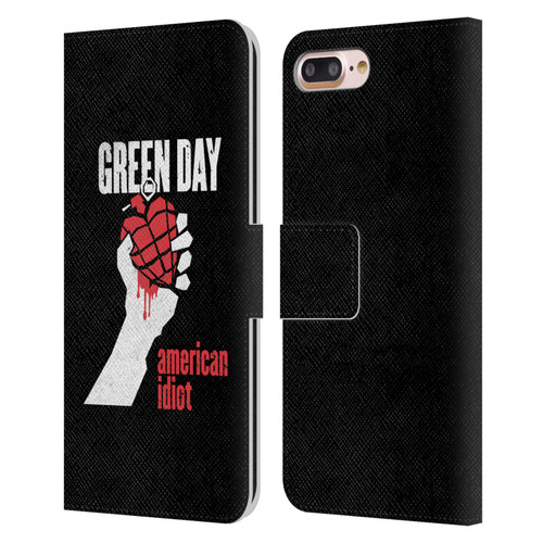 Green Day Graphics American Idiot Leather Book Wallet Case Cover For Apple iPhone 7 Plus / iPhone 8 Plus