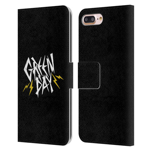 Green Day Graphics Bolts Leather Book Wallet Case Cover For Apple iPhone 7 Plus / iPhone 8 Plus