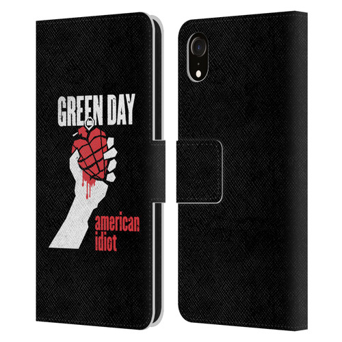 Green Day Graphics American Idiot Leather Book Wallet Case Cover For Apple iPhone XR