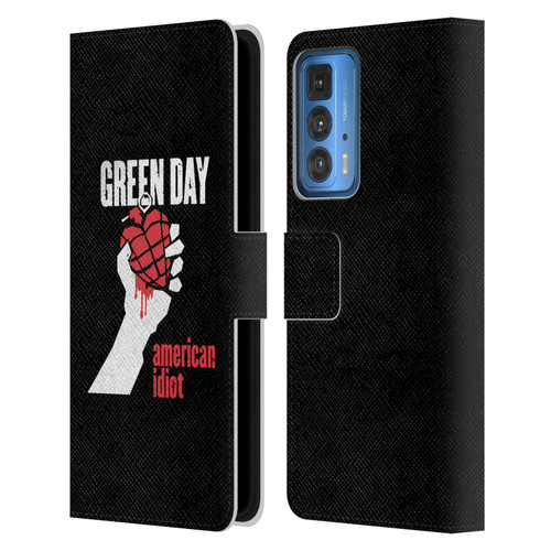 Green Day Graphics American Idiot Leather Book Wallet Case Cover For Motorola Edge 20 Pro
