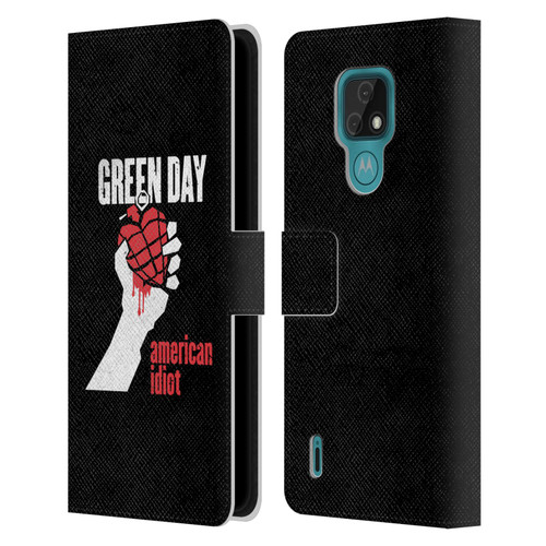 Green Day Graphics American Idiot Leather Book Wallet Case Cover For Motorola Moto E7