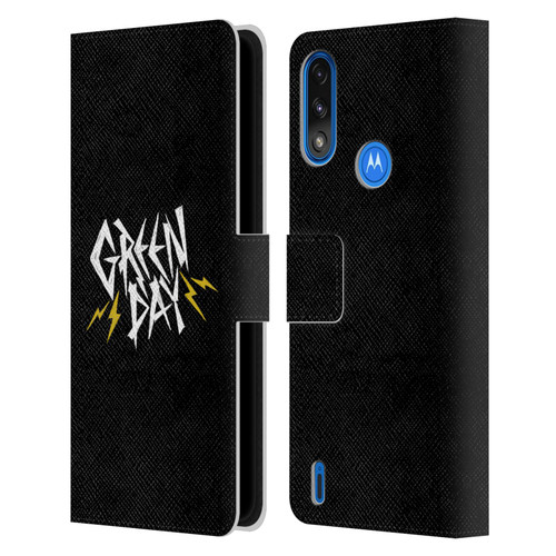 Green Day Graphics Bolts Leather Book Wallet Case Cover For Motorola Moto E7 Power / Moto E7i Power