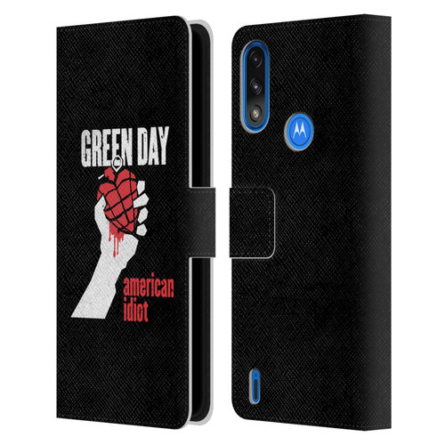 Green Day Graphics American Idiot Leather Book Wallet Case Cover For Motorola Moto E7 Power / Moto E7i Power
