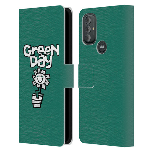 Green Day Graphics Flower Leather Book Wallet Case Cover For Motorola Moto G10 / Moto G20 / Moto G30
