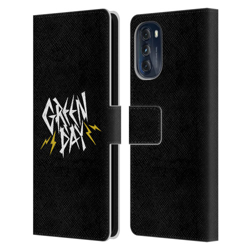 Green Day Graphics Bolts Leather Book Wallet Case Cover For Motorola Moto G (2022)