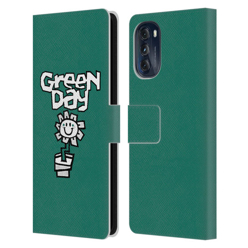 Green Day Graphics Flower Leather Book Wallet Case Cover For Motorola Moto G (2022)