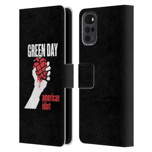 Green Day Graphics American Idiot Leather Book Wallet Case Cover For Motorola Moto G22