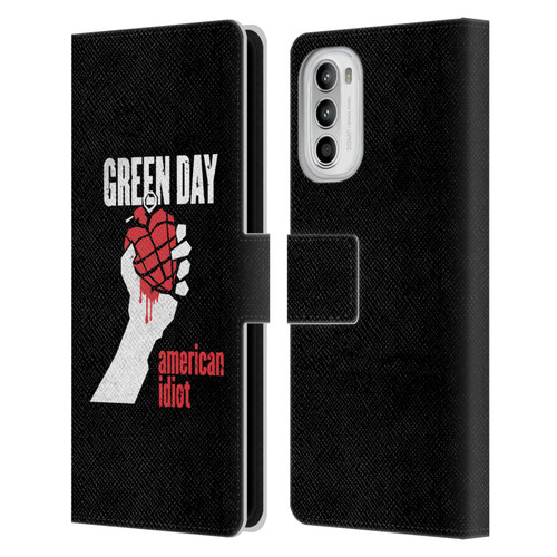 Green Day Graphics American Idiot Leather Book Wallet Case Cover For Motorola Moto G52