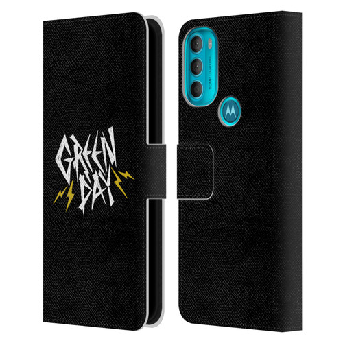 Green Day Graphics Bolts Leather Book Wallet Case Cover For Motorola Moto G71 5G