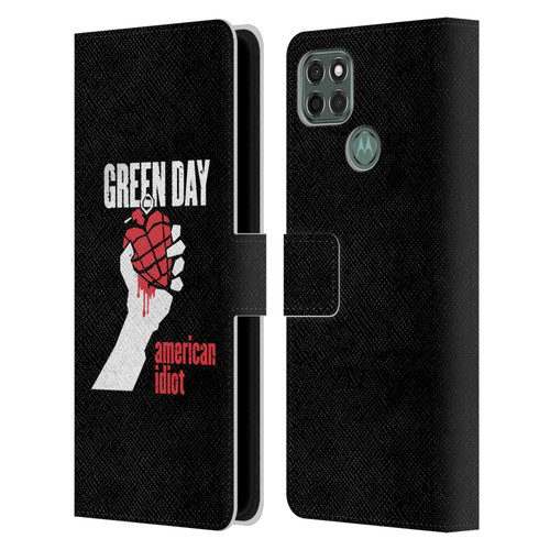 Green Day Graphics American Idiot Leather Book Wallet Case Cover For Motorola Moto G9 Power