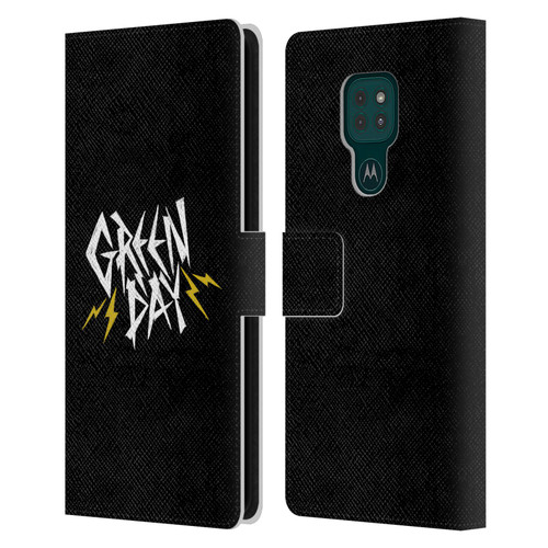 Green Day Graphics Bolts Leather Book Wallet Case Cover For Motorola Moto G9 Play