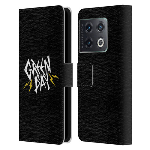 Green Day Graphics Bolts Leather Book Wallet Case Cover For OnePlus 10 Pro
