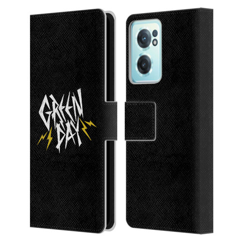 Green Day Graphics Bolts Leather Book Wallet Case Cover For OnePlus Nord CE 2 5G