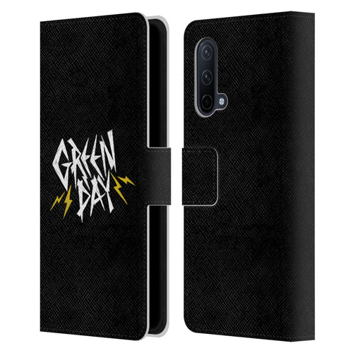 Green Day Graphics Bolts Leather Book Wallet Case Cover For OnePlus Nord CE 5G