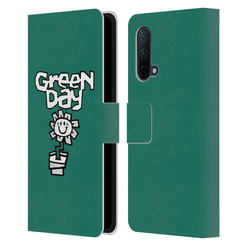 Green Day Graphics Flower Leather Book Wallet Case Cover For OnePlus Nord CE 5G