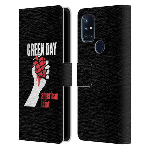 Green Day Graphics American Idiot Leather Book Wallet Case Cover For OnePlus Nord N10 5G