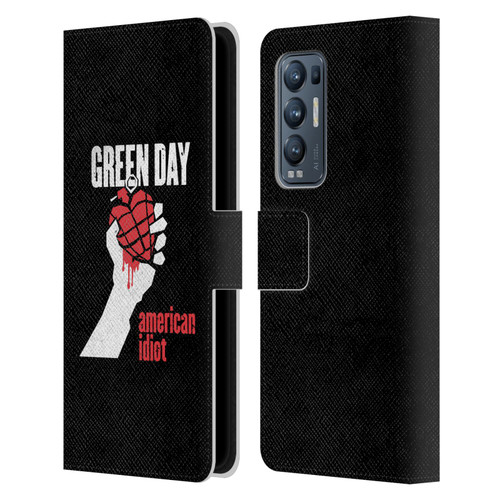 Green Day Graphics American Idiot Leather Book Wallet Case Cover For OPPO Find X3 Neo / Reno5 Pro+ 5G