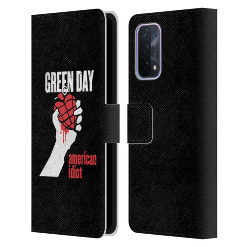 Green Day Graphics American Idiot Leather Book Wallet Case Cover For OPPO A54 5G