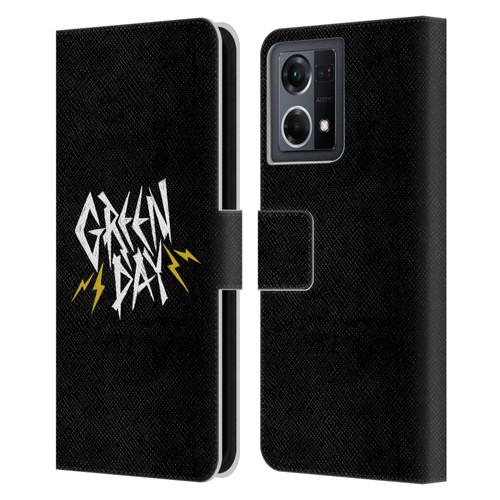 Green Day Graphics Bolts Leather Book Wallet Case Cover For OPPO Reno8 4G