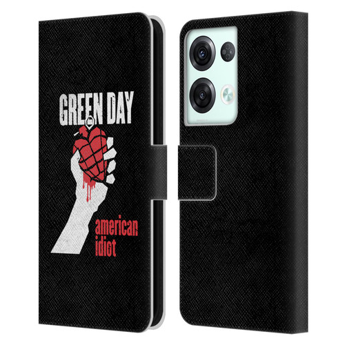 Green Day Graphics American Idiot Leather Book Wallet Case Cover For OPPO Reno8 Pro