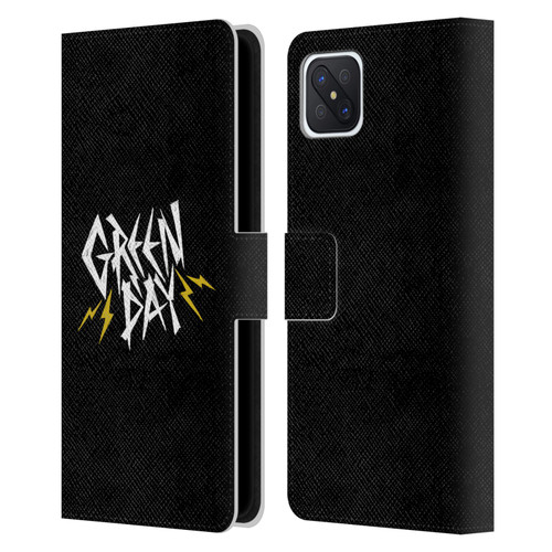 Green Day Graphics Bolts Leather Book Wallet Case Cover For OPPO Reno4 Z 5G