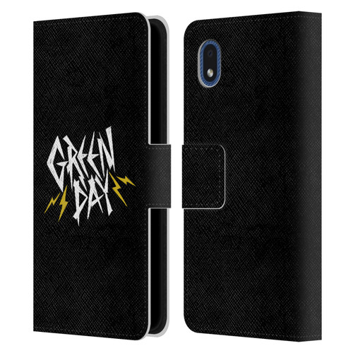 Green Day Graphics Bolts Leather Book Wallet Case Cover For Samsung Galaxy A01 Core (2020)