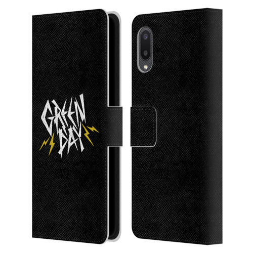 Green Day Graphics Bolts Leather Book Wallet Case Cover For Samsung Galaxy A02/M02 (2021)