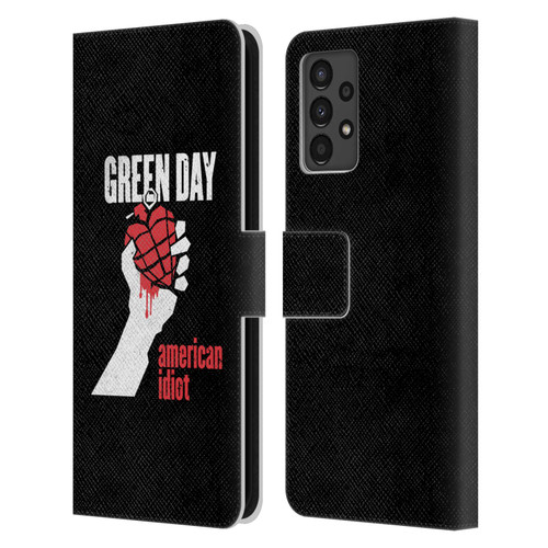 Green Day Graphics American Idiot Leather Book Wallet Case Cover For Samsung Galaxy A13 (2022)