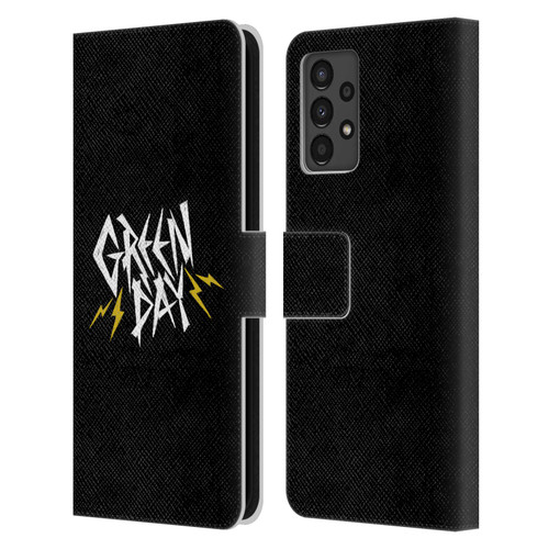 Green Day Graphics Bolts Leather Book Wallet Case Cover For Samsung Galaxy A13 (2022)