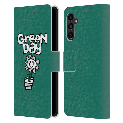 Green Day Graphics Flower Leather Book Wallet Case Cover For Samsung Galaxy A13 5G (2021)
