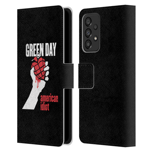 Green Day Graphics American Idiot Leather Book Wallet Case Cover For Samsung Galaxy A33 5G (2022)