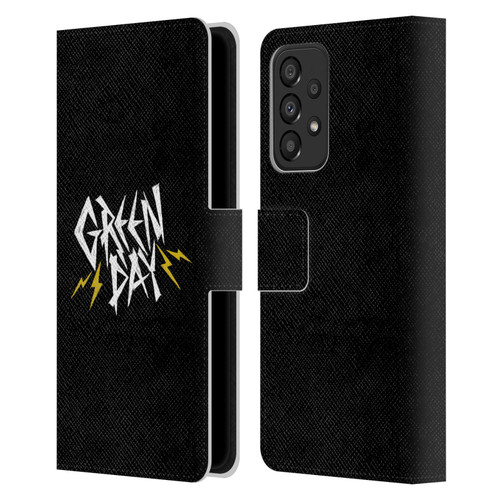 Green Day Graphics Bolts Leather Book Wallet Case Cover For Samsung Galaxy A33 5G (2022)
