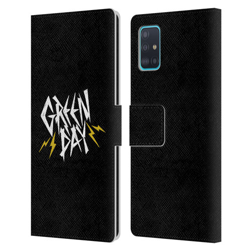 Green Day Graphics Bolts Leather Book Wallet Case Cover For Samsung Galaxy A51 (2019)