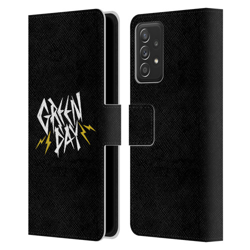 Green Day Graphics Bolts Leather Book Wallet Case Cover For Samsung Galaxy A52 / A52s / 5G (2021)