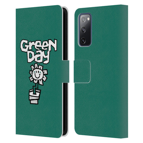 Green Day Graphics Flower Leather Book Wallet Case Cover For Samsung Galaxy S20 FE / 5G