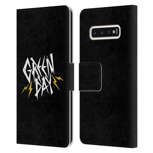Green Day Graphics Bolts Leather Book Wallet Case Cover For Samsung Galaxy S10