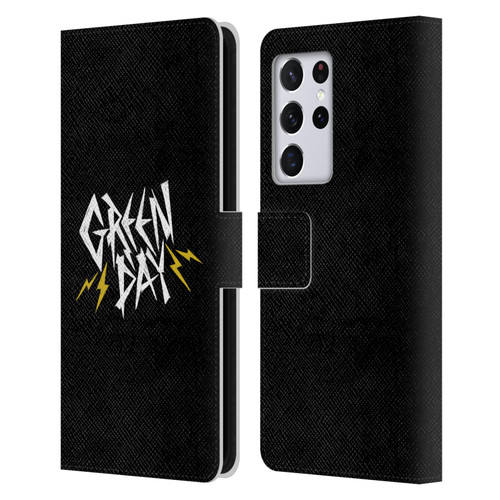 Green Day Graphics Bolts Leather Book Wallet Case Cover For Samsung Galaxy S21 Ultra 5G