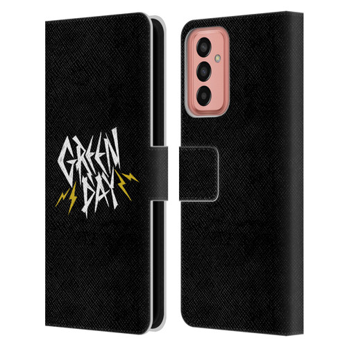 Green Day Graphics Bolts Leather Book Wallet Case Cover For Samsung Galaxy M13 (2022)