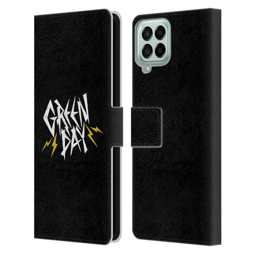Green Day Graphics Bolts Leather Book Wallet Case Cover For Samsung Galaxy M33 (2022)