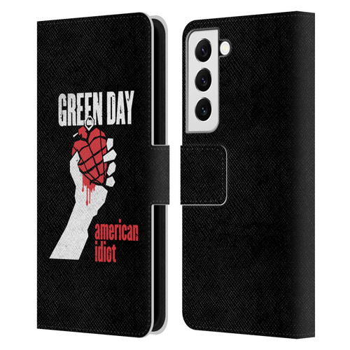 Green Day Graphics American Idiot Leather Book Wallet Case Cover For Samsung Galaxy S22 5G