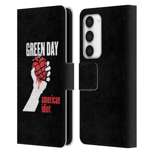 Green Day Graphics American Idiot Leather Book Wallet Case Cover For Samsung Galaxy S23 5G