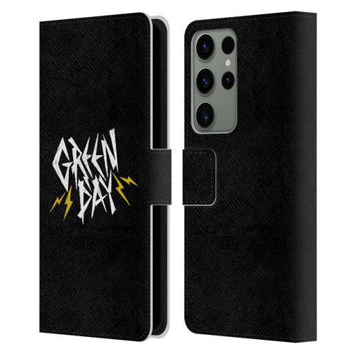 Green Day Graphics Bolts Leather Book Wallet Case Cover For Samsung Galaxy S23 Ultra 5G