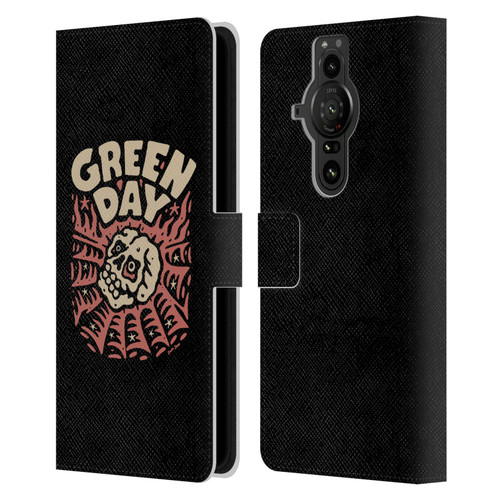 Green Day Graphics Skull Spider Leather Book Wallet Case Cover For Sony Xperia Pro-I