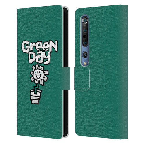 Green Day Graphics Flower Leather Book Wallet Case Cover For Xiaomi Mi 10 5G / Mi 10 Pro 5G
