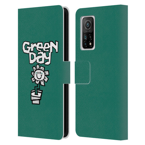 Green Day Graphics Flower Leather Book Wallet Case Cover For Xiaomi Mi 10T 5G
