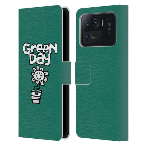 Green Day Graphics Flower Leather Book Wallet Case Cover For Xiaomi Mi 11 Ultra