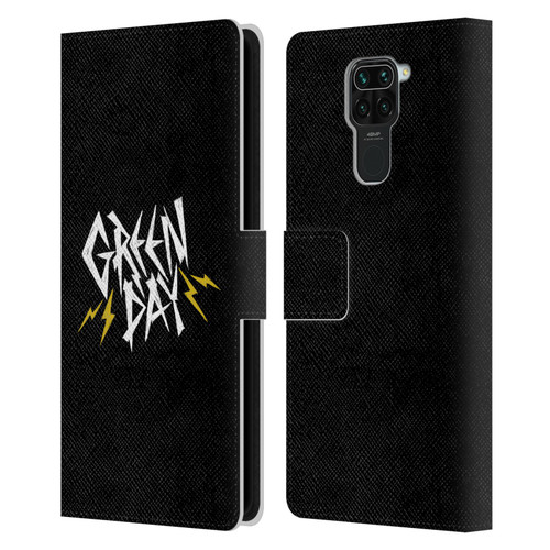 Green Day Graphics Bolts Leather Book Wallet Case Cover For Xiaomi Redmi Note 9 / Redmi 10X 4G