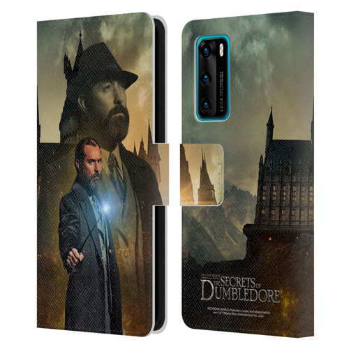 Fantastic Beasts: Secrets of Dumbledore Character Art Albus Dumbledore Leather Book Wallet Case Cover For Huawei P40 5G